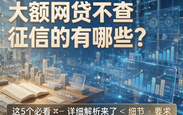 大额网贷不查征信的有哪些？这5个必看，详细解析来了！