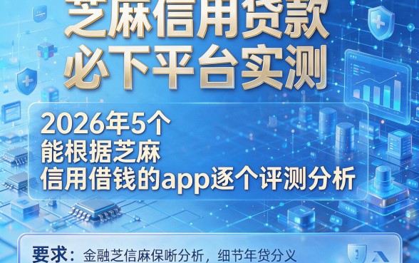 芝麻信用贷款必下平台实测:2026年5个能根据芝麻信用借钱的app逐个评测分析