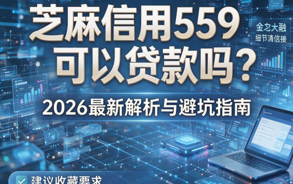 芝麻信用559可以贷款吗？2026最新解析与避坑指南，建议收藏！