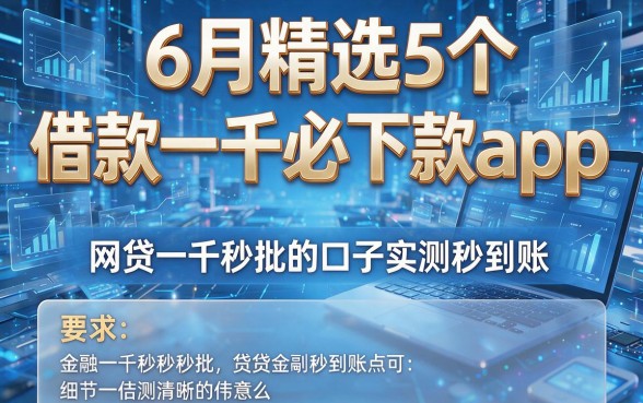 6月精选5个借款一千必下款app,网贷一千秒批的口子实测秒到账