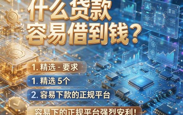 什么贷款容易借到钱?精选5个容易下款的正规平台强烈安利!本文为您细致盘点!