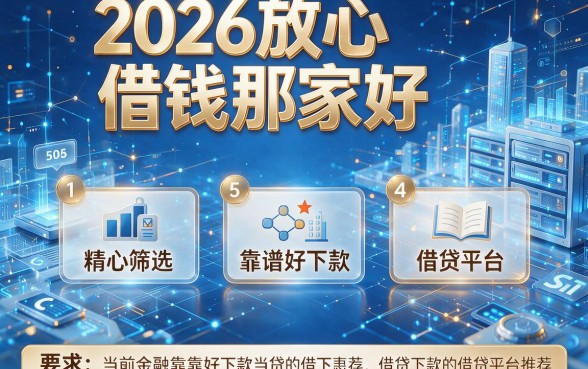 2026放心借钱那家好,精心筛选5个当前靠谱好下款的借贷平台推荐