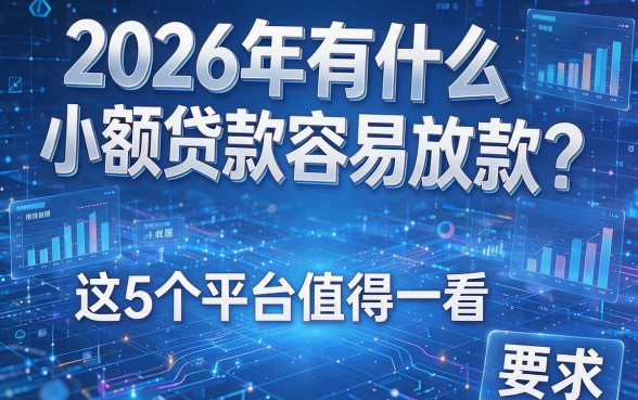 2026年有什么小额贷款容易放款?这5个平台值得一看!