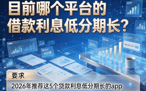 目前哪个平台的借款利息低分期长?2026年推荐这5个贷款利息低分期长的app