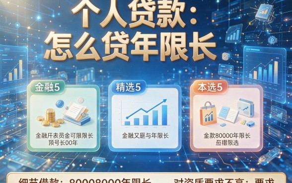 个人贷款怎么贷年限长，本文精选5个借款8000年限长对资质要求不高的平台