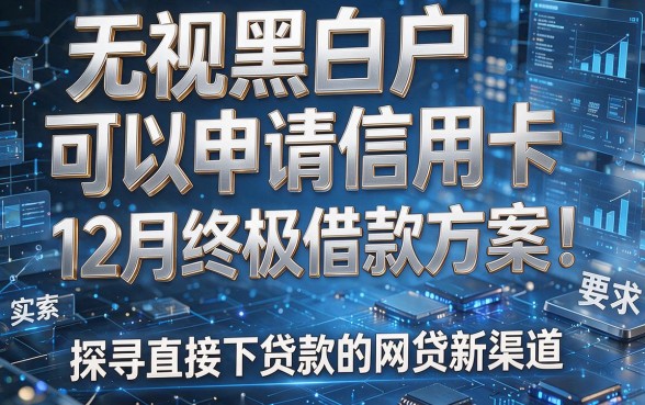 无视黑白户可以申请信用卡:12月终极借款方案!探寻直接下贷款的网贷新渠道