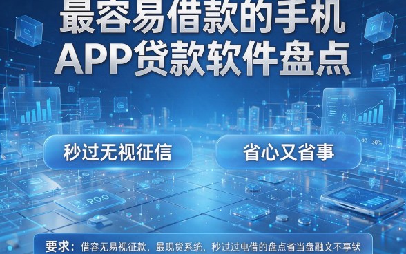 最容易借款的手机APP贷款软件盘点:秒过无视征信,省心又省事