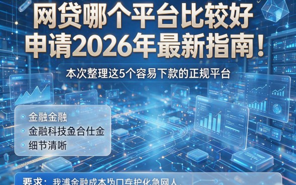 网贷哪个平台比较好申请2026年最新指南!本次整理这5个容易下款的正规平台
