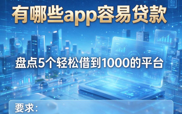 有哪些app容易贷款,盘点5个轻松借到1000的平台