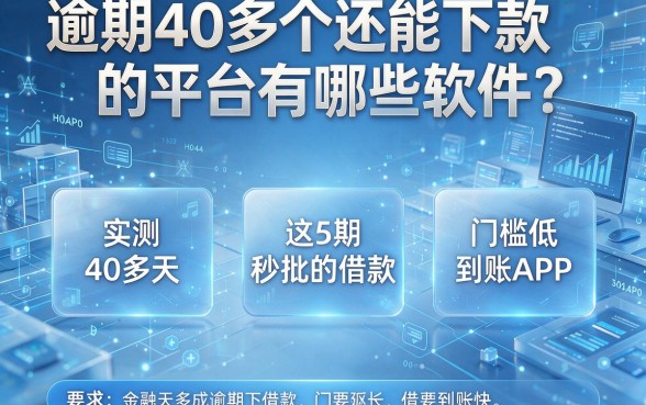 逾期40多个还能下款的平台有哪些软件？实测这5个逾期40多天借款秒批的APP，门槛低、到账快