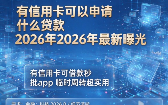 有信用卡可以申请什么贷款2026年2026年最新曝光，这五款有信用卡可借款秒批app临时周转超实用
