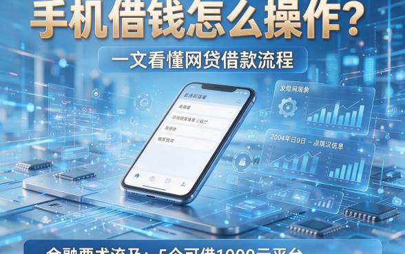 手机借钱怎么操作?一文看懂网贷借款流程及5个可借1000元平台
