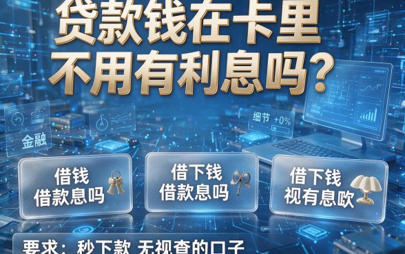 贷款钱在卡里不用有利息吗?盘点五个借钱秒下款且无视查的口子