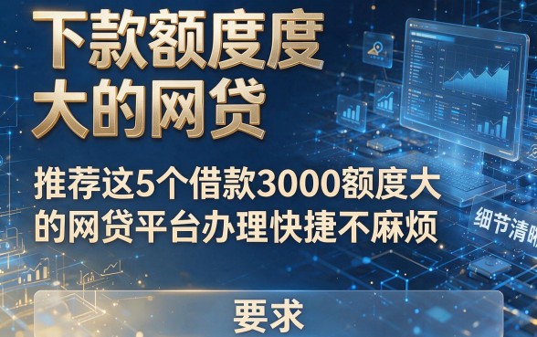 下款额度大的网贷,推荐这5个借款3000额度大的网贷平台办理快捷不麻烦