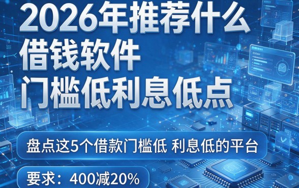2026年推荐什么借钱软件门槛低利息低点,盘点这5个借款门槛低利息低的平台