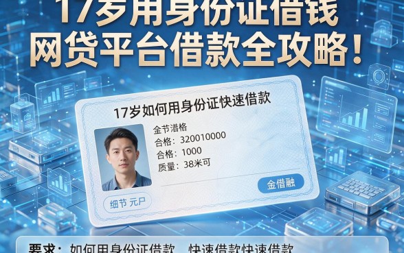 17岁用身份证借钱网贷平台借款全攻略!本篇详解17岁如何用身份证快速借款