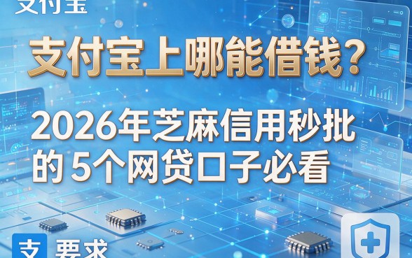 支付宝上哪能借钱?2026年芝麻信用秒批的5个网贷口子必看