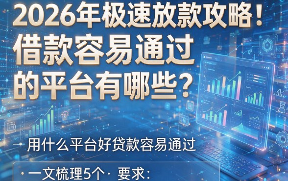 2026年极速放款攻略:借款容易通过的平台有哪些?用什么平台好贷款容易通过一文梳理5个!