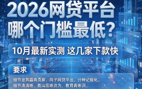 2026网贷平台哪个门槛最低?10月最新实测这几家下款快!