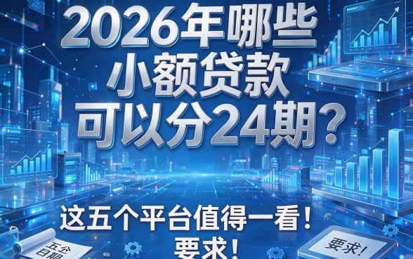 2026年哪些小额贷款可以分24期？这五个平台值得一看！