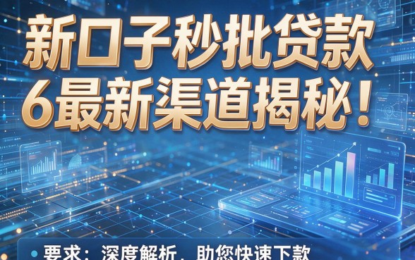 新口子秒批贷款6最新渠道揭秘!本文深度解析助您快速下款!