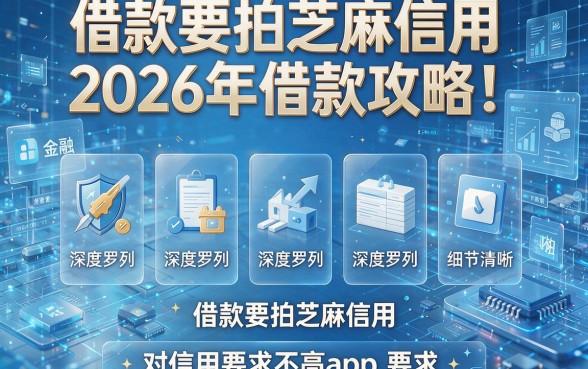 借款要拍芝麻信用2026年借款攻略！深度罗列五个借款要拍芝麻信用对信用要求不高app