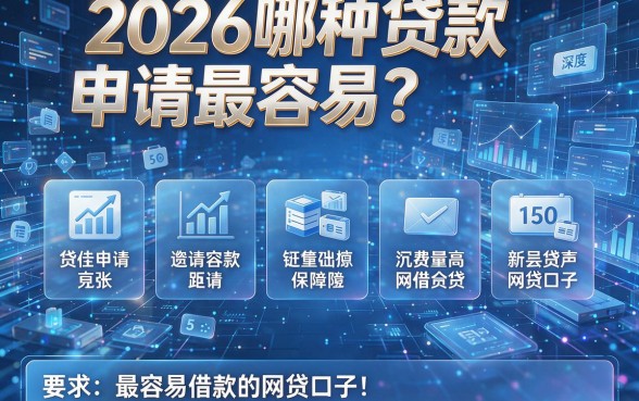 2026哪种贷款申请最容易?深度评测5个最容易借款的网贷口子!