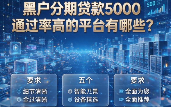 黑户分期贷款5000通过率高的平台有哪些?这五个为您全面筛选推荐!