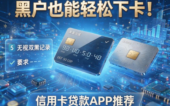 黑户也能轻松下卡!5款无视双黑记录的信用卡贷款APP推荐