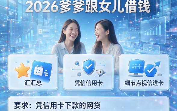 2026爹爹跟女儿借钱,汇总5个凭信用卡下款的网贷