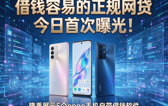 借钱容易的正规网贷今日首次曝光！隆重展示5个oppo手机自带借钱软件