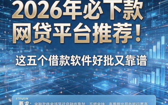2026年必下款网贷平台推荐!这五个借款软件好批又靠谱
