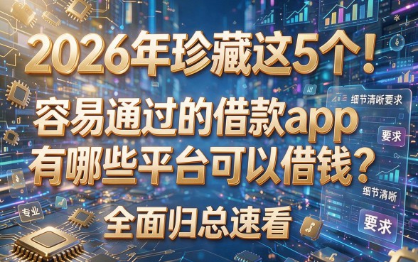 2026年珍藏这5个!容易通过的借款app有哪些平台可以借钱?全面归总速看!