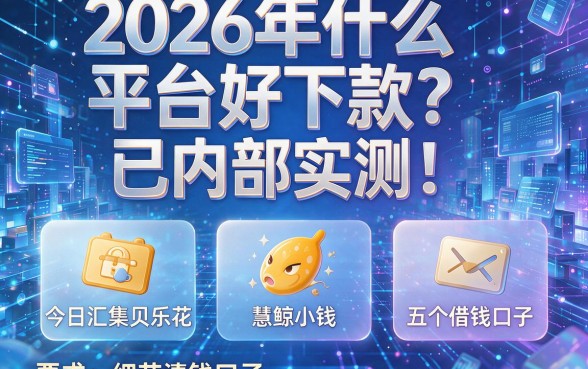 2026年什么平台好下款?已内部实测!今日汇集贝乐花、慧鲸小钱等五个借钱口子