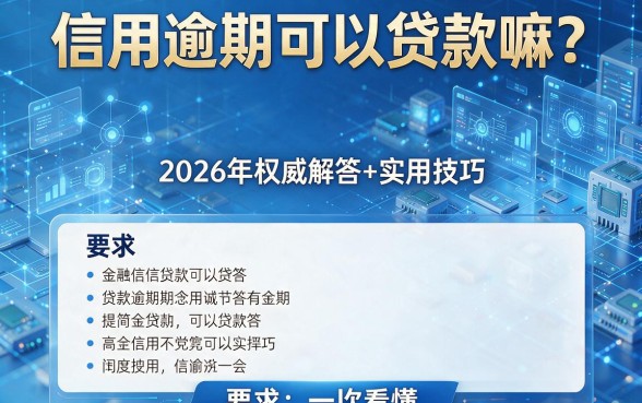 信用逾期可以贷款嘛？2026年权威解答+实用技巧，一文看懂！