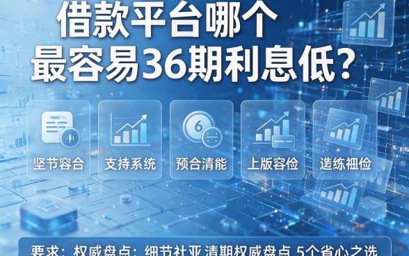 借款平台哪个最容易36期利息低?权威盘点5个省心之选!