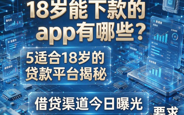 18岁能下款的app有哪些?5个适合18岁的贷款平台揭秘,借贷渠道今日曝光!
