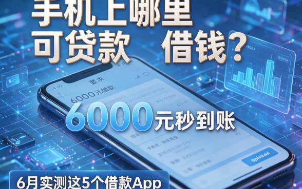 手机上哪里可贷款借钱?6月实测这5个借款App,6000元秒到账!