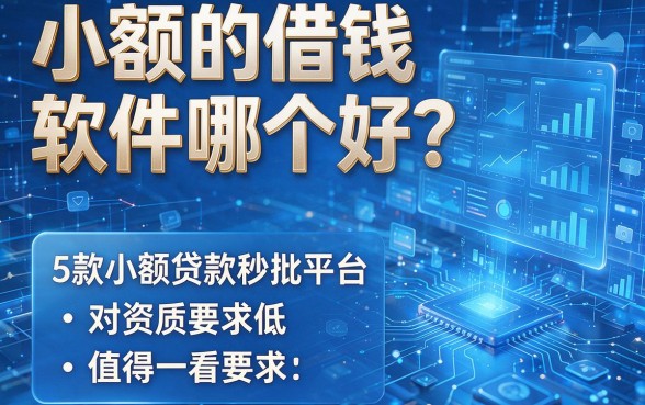 小额的借钱软件哪个好?这5款小额贷款秒批平台对资质要求低,值得一看
