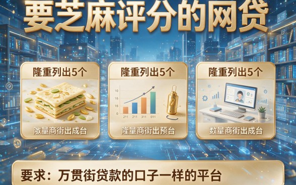 要芝麻评分的网贷,隆重列出5个和万贯街贷款的口子一样的平台