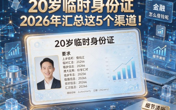 20岁临时身份证怎么借钱呢2026年汇总这5个渠道！本篇为您详细整理！