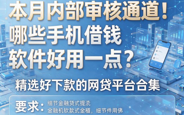 本月内部审核通道！哪些手机借钱软件好用一点？精选好下款的网贷平台合集