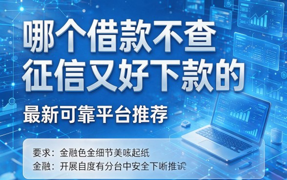 哪个借款不查征信又好下款的，最新可靠平台推荐！