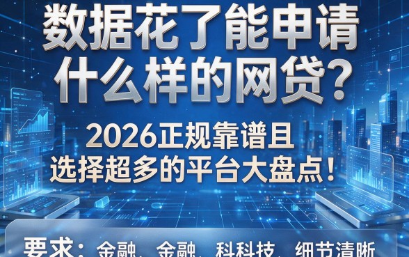 数据花了能申请什么样的网贷?2026正规靠谱且选择超多的平台大盘点!