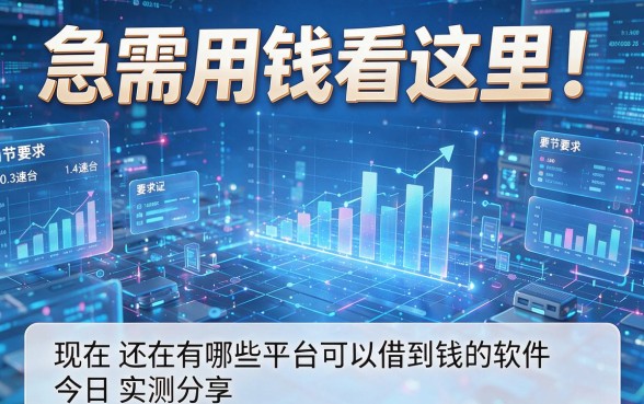 急需用钱看这里！现在还有哪些平台可以借到钱的软件今日实测分享