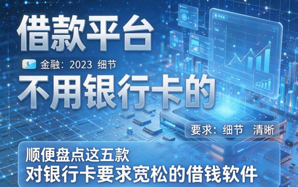 借款平台不用银行卡的，顺便盘点这五款对银行卡要求宽松的借钱软件