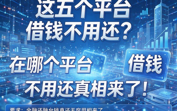 这五个平台借钱不用还?在哪个平台借钱不用还真相来了!