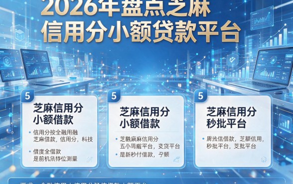2026年盘点芝麻信用分小额贷款平台,本文详解5个芝麻信用分小额借款秒批平台