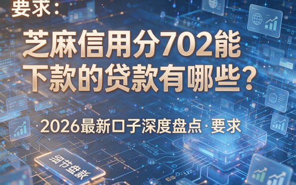 芝麻信用分702能下款的贷款有哪些?2026最新口子深度盘点!