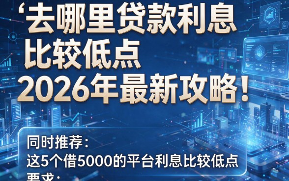 去哪里贷款利息比较低点2026年最新攻略!同时推荐这5个借5000的平台利息比较低点